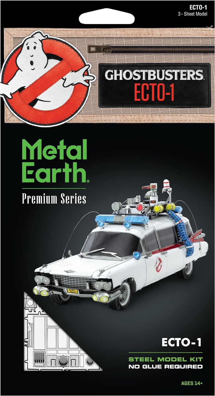 Fascinations ICX230 Metal Earth Metallbausätze - Ghostbusters Cadillac ECTO-1, lasergeschnittener 3D