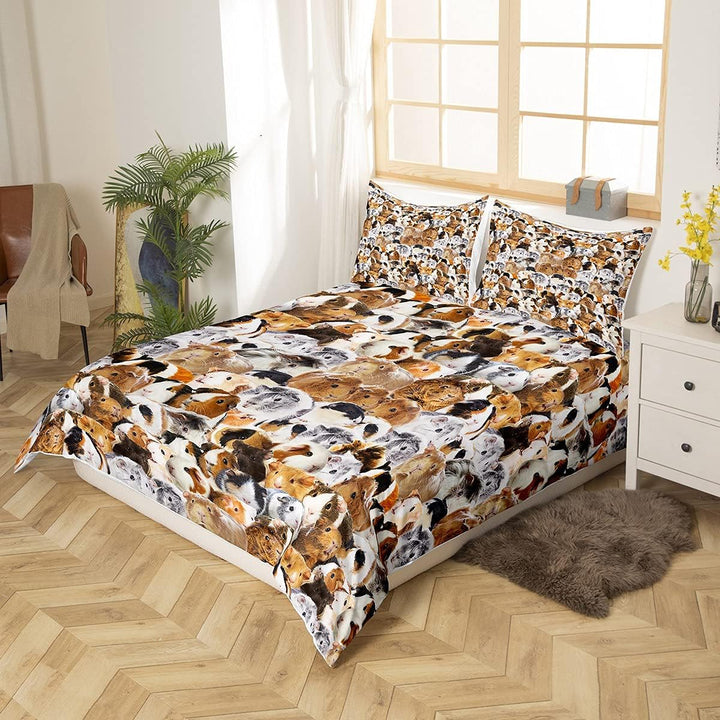 Tbrand Kinder Meerschweinchen Bettwäsche Set 135x200cm Kinder Niedlich Cavy Muster Lustig Bettbezug