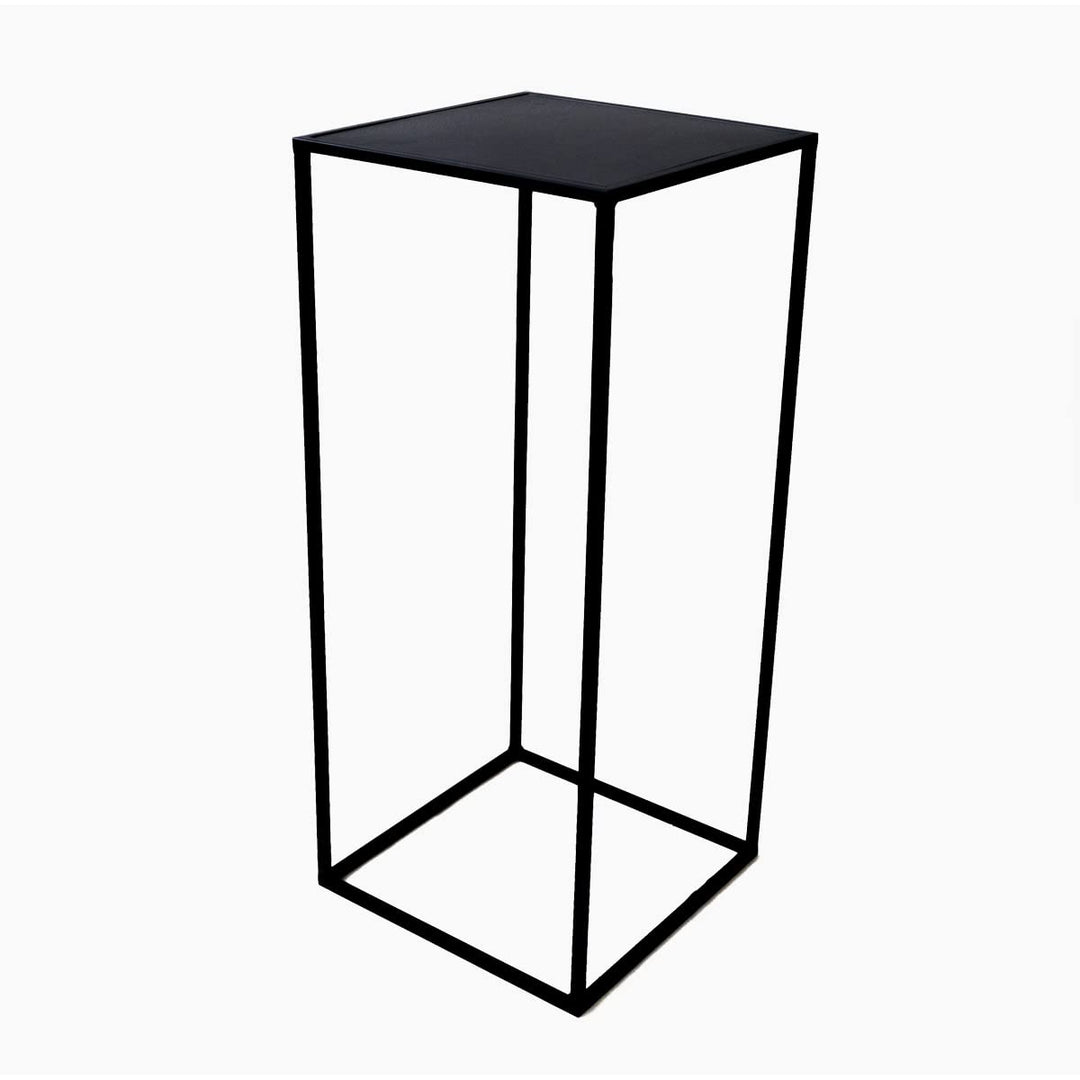 PrimoLiving Metall Blumenhocker Milano - schwarz eckig Gr. L (28x28x70cm) Beistelltisch Stilvolles D