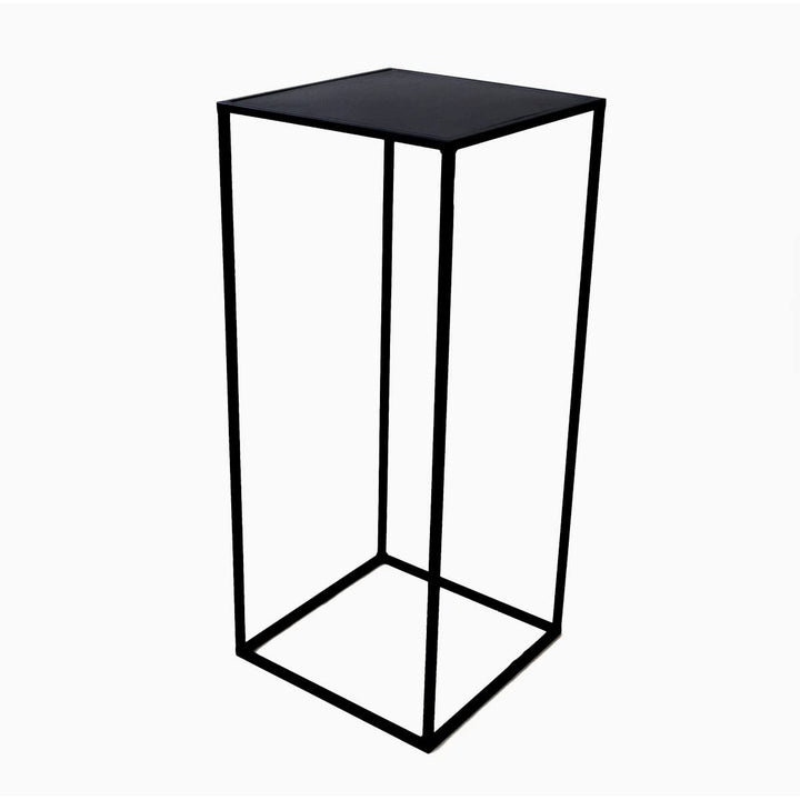 PrimoLiving Metall Blumenhocker Milano - schwarz eckig Gr. L (28x28x70cm) Beistelltisch Stilvolles D