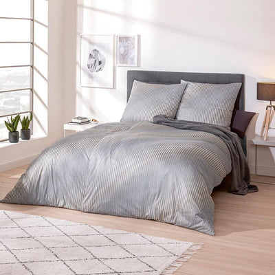 ESTELLA Mako Interlock Jersey Bettwäsche Tarius 6996 155x200 + 80x80 cm, Fb. 820 Silber