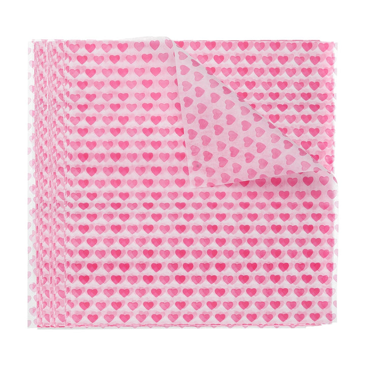 QUARKZMAN 100 Stück Quadratische Herz Muster Wachspapier Blätter 9,84" x 8,46" Öl-absorbierendes Tro
