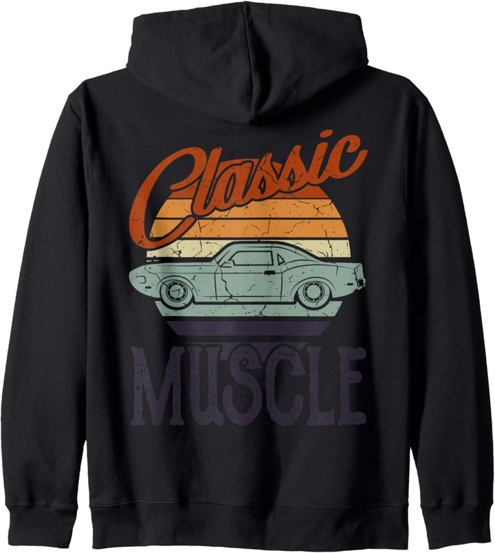 Muscle Car VINTAGE US Car Tuning Geschenk Mechaniker Kapuzenjacke