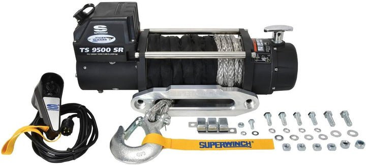 Superwinch Tiger Shark 12 V Seilwinde mit Aluminiumkraue und synthetischem Seil, 4309 kg Tragfähigke