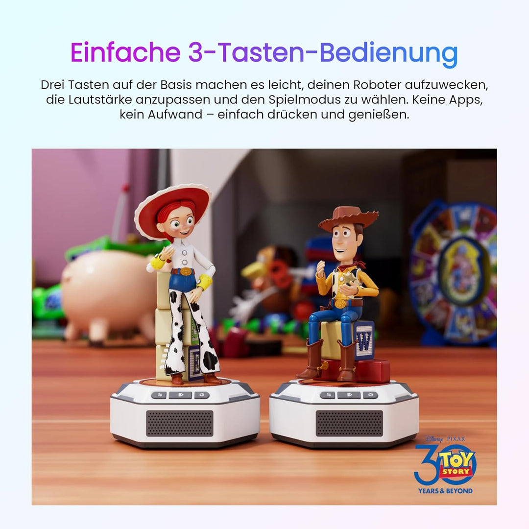 Robosen Mini Roboter – Toy Story Woody & Jessie Set (Englische Version) | Interaktives Smart-Roboter