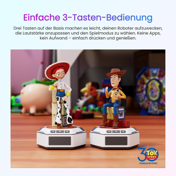Robosen Mini Roboter – Toy Story Woody & Jessie Set (Englische Version) | Interaktives Smart-Roboter