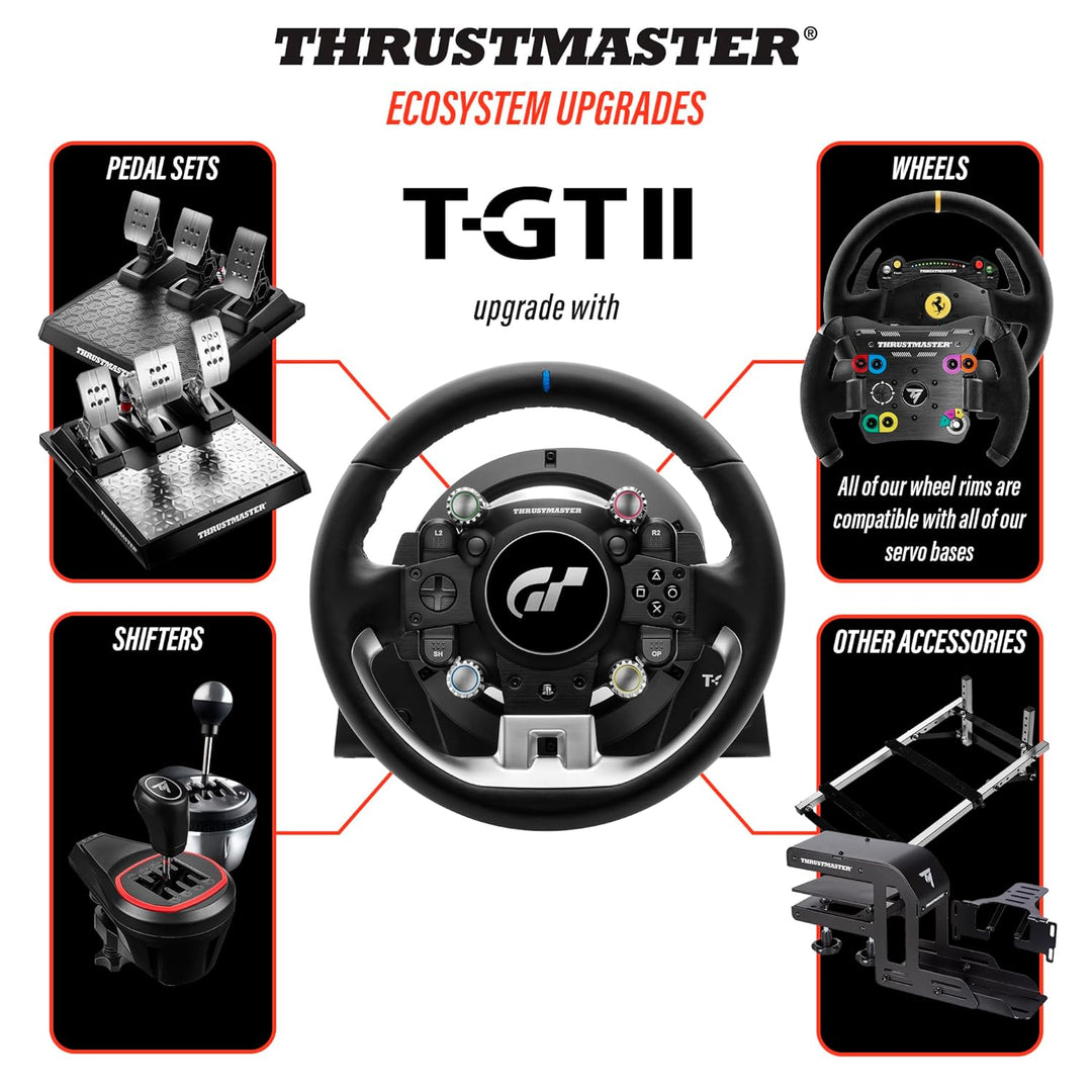 Thrustmaster T-GT II Pack - Basis und Lenkrad - Offiziell PlayStation 5 und Gran Turismo lizenziert