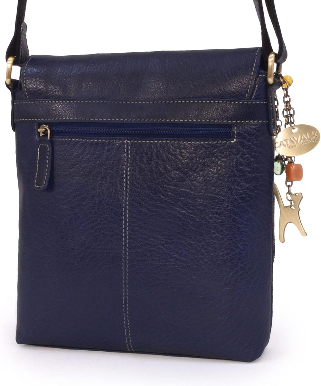 Catwalk Collection Handbags - Leder Umhängetasche Damen - Crossbody Bag/Messenger Bag Mittelgross -