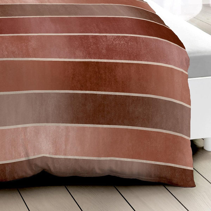 Kaeppel Mako-Satin Bettwäsche Timeless Terra, 1 Bettbezug 155 x 220 cm + 1 Kissenbezug 80 x 80 cm Te