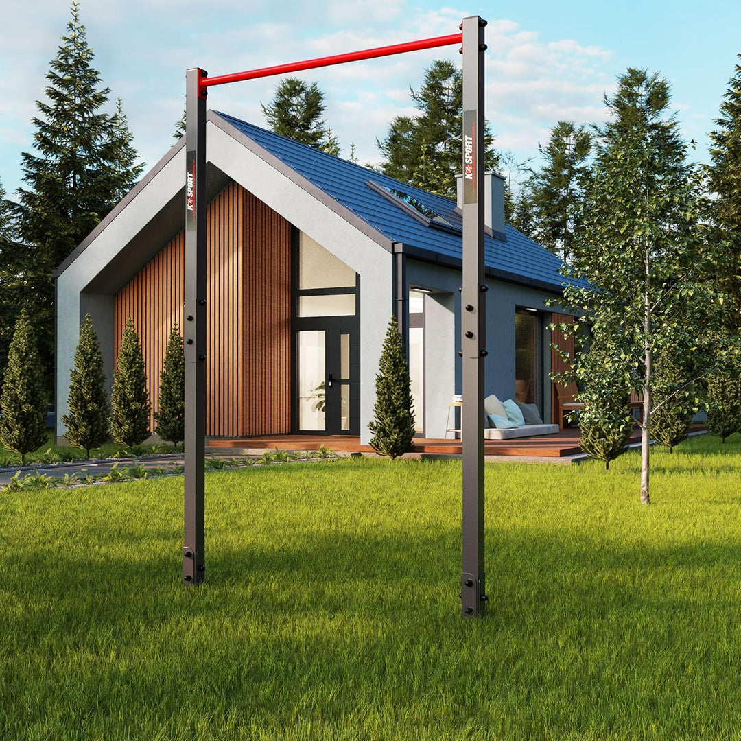 K-Sport: Stationäre Outdoor-Klimmzugstange bis 150kg belastbar I Wetterfeste Kraftstation mit Pull-U