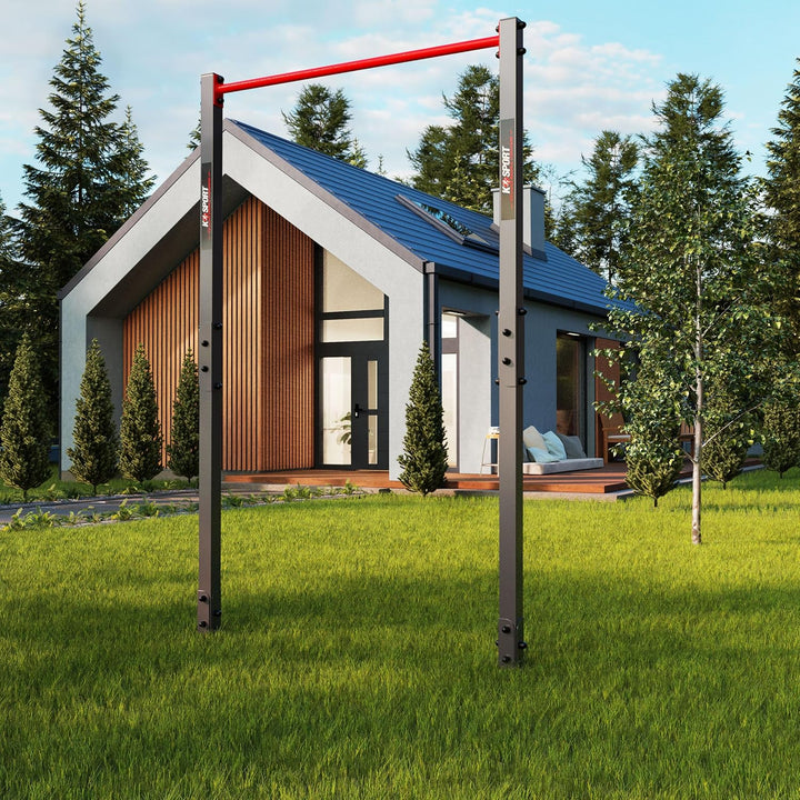 K-Sport: Stationäre Outdoor-Klimmzugstange bis 150kg belastbar I Wetterfeste Kraftstation mit Pull-U