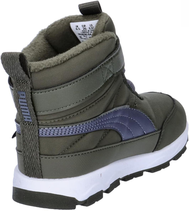 PUMA Unisex Kinder Evolve Boot Puretex Ac+psHigh Boot 26 EU Dark Olive Galactic Gray Puma White, 26