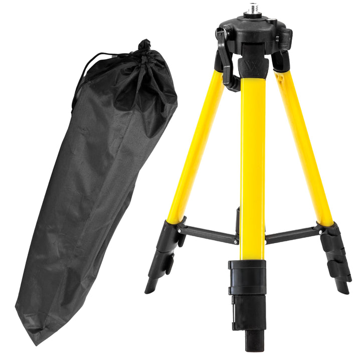 Retoo Baustativ für Laser und Nivelliergeräte, Gewinde 5/8", Arbeitshöhe 43-113 cm, Aluminium Tripod