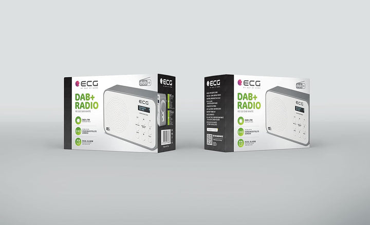ECG RD 110 DAB+/FM Radio, Weiss, Alarmauswahl: Signal/Radio
