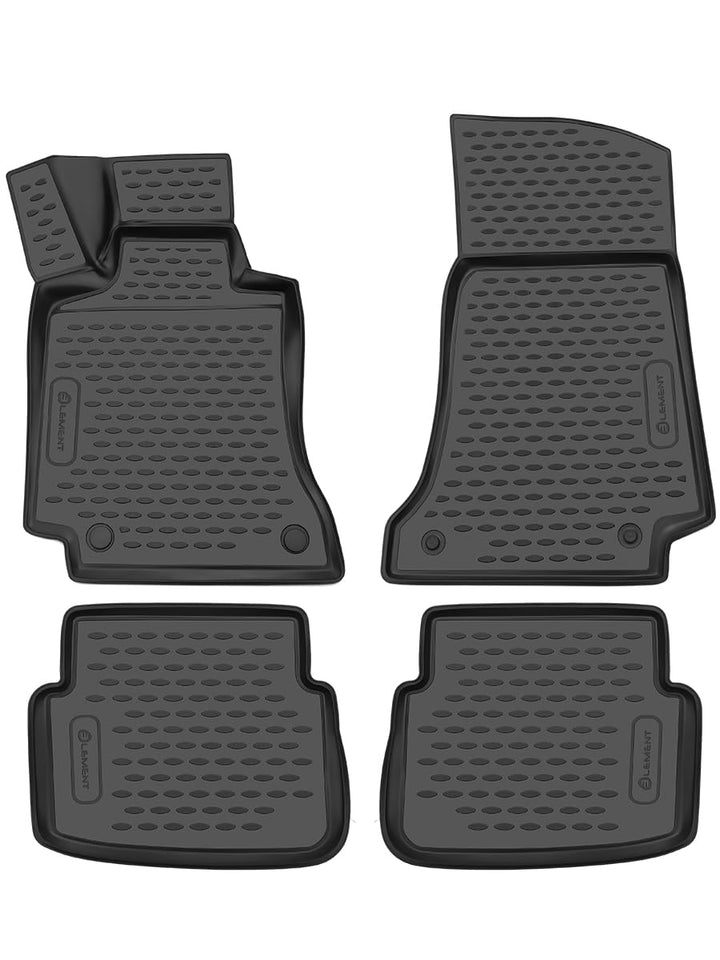 Element Passgenaue Premium 3D Gummimatten Fussmatten passend für Mercedes-Benz C-Klasse, Mk4 W205, 2