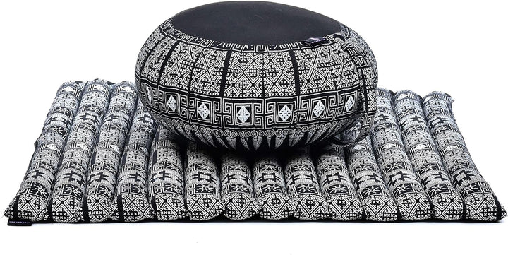 Leewadee Meditationskissen Set Sitzkissen Rund Zafu Yoga Kissen Zabuton Yogakissen Meditationskissen