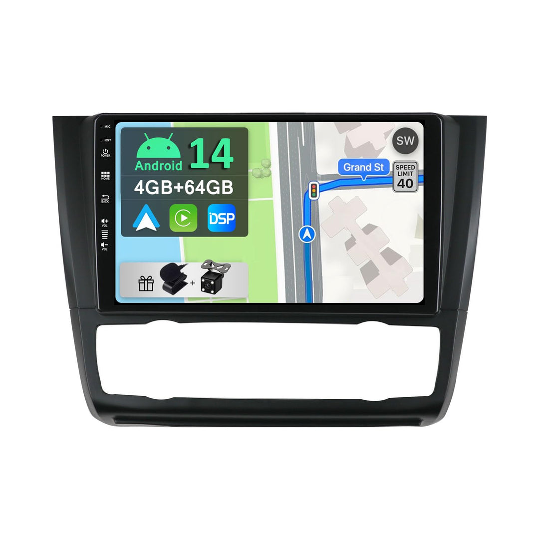 YUNTX [4GB+64GB] Android 12 Autoradio für BMW 1 Series E81 E82 E87 E88 (2008-2012)-2 Din-[Integriert