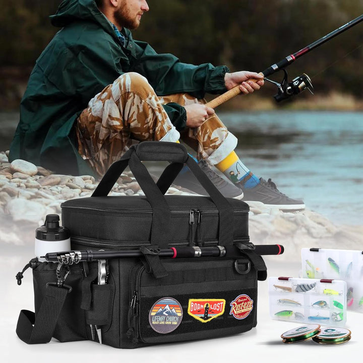 DSLEAF Angeltasche für 3500/3600 Angelboxen (nur Tasche), weiche Angelboxtasche mit wasserdichtem Bo