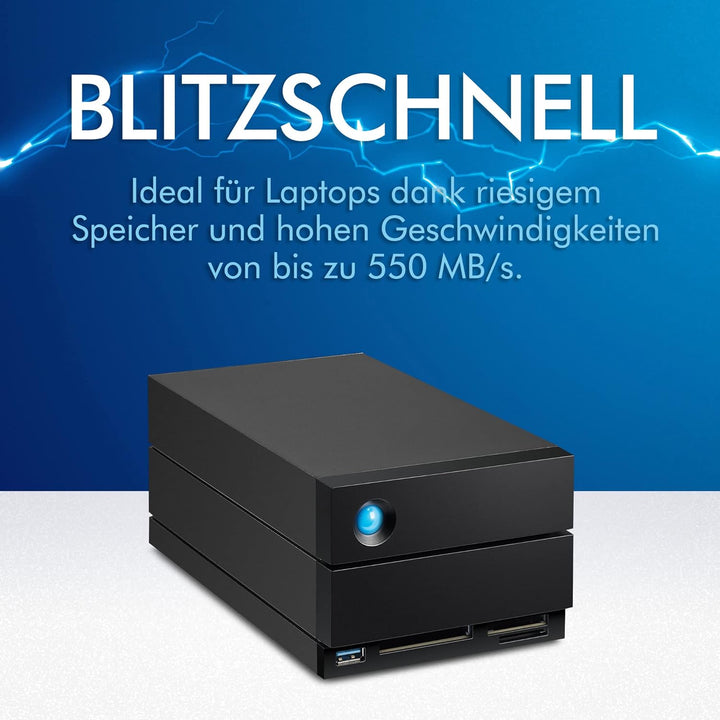 LaCie 2big Dock Thunderbolt 3 28TB externe Festplatte, 3.5 Zoll, Thunderbolt 3, RAID 1, 2, USB-C + C