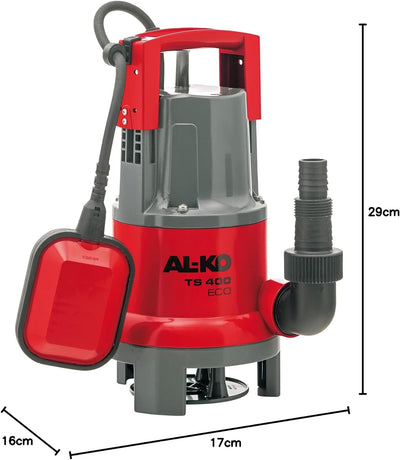 AL-KO Schmutzwasser-Tauchpumpe TS 400 ECO (400 W Motorleistung, 8.000 l/h max. Fördermenge, 5 m max.