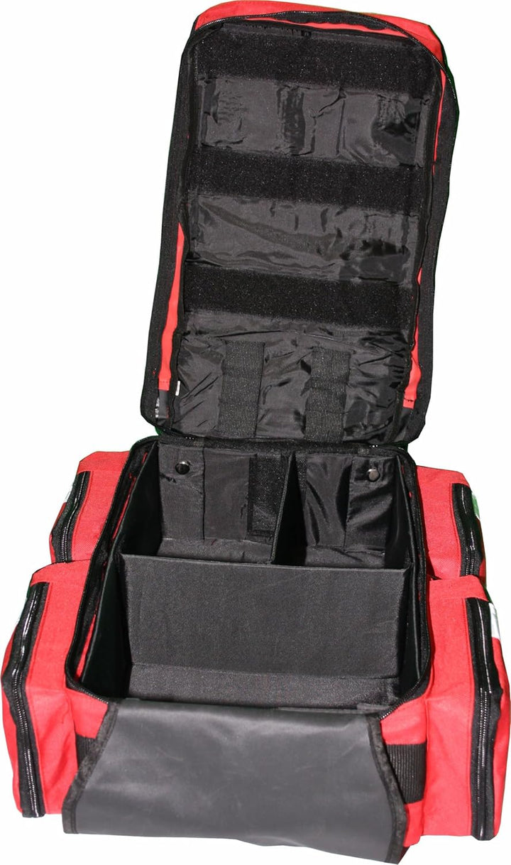Team Impuls - Notfallrucksack - rot - Nylon - LEER - mit 4 Aussentaschen - Gr. L