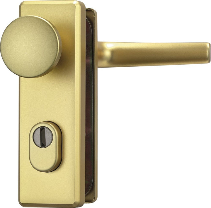 ABUS Tür-Schutzbeschlag KKZS700 F3 mit Zylinderschutz, 08964 Wechselgarnitur F3 Messing, Wechselgarn