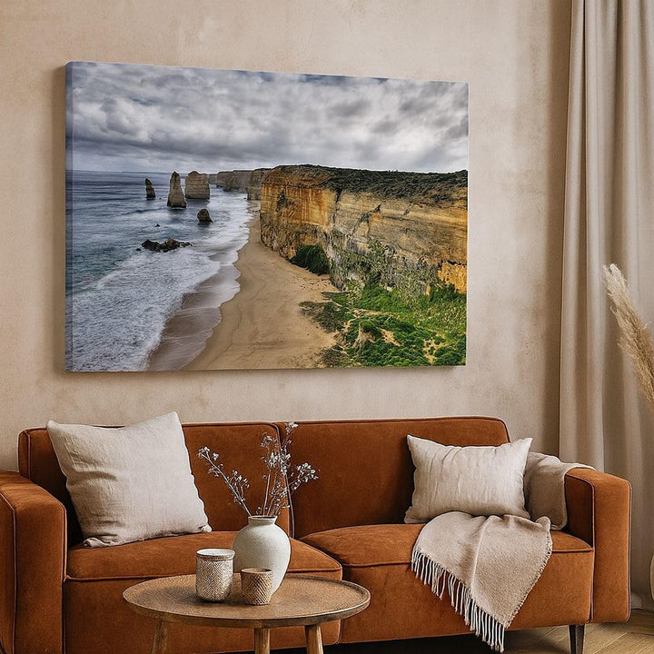 Bilder auf Leinwand 100x70cm Leinwandbild Strand Ozean Landschaft Gross Wanddeko Bild Schlafzimmer K