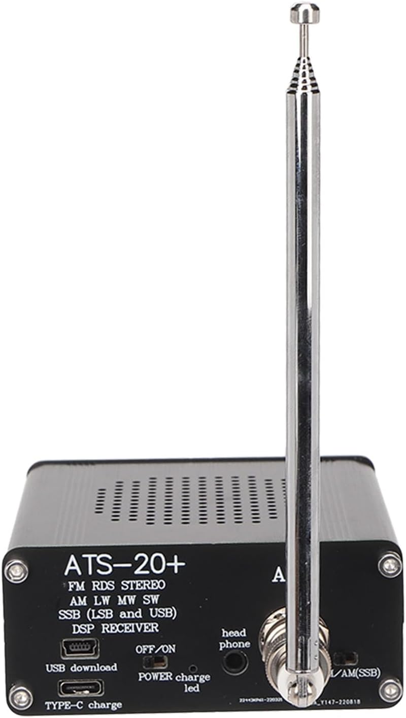 ATS 20+ Funkempfänger, Mehrere Kanäle, Weltweiter UKW-Rundfunk, PCB, Typ C, Tragbarer Kleiner Weltba