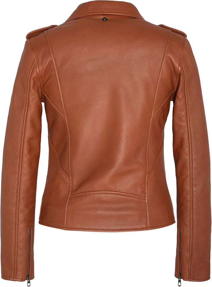 Schott NYC Damen Jacke XS Cognac, XS Cognac