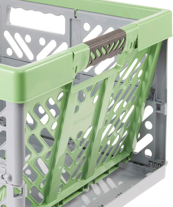 keeeper ben 4x Stabile Profi-Klappboxen mit Soft-Touch Griffen, 45 l, Eco Grass Green Eco Grass Gree