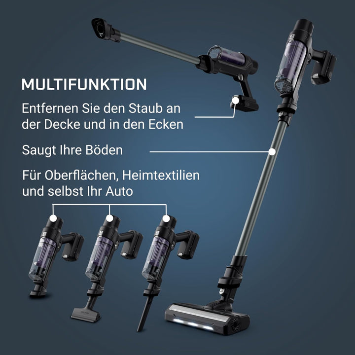 Rowenta X-PERT 7.60, Akkustaubsauger, 140 W Saugleistung, langlebiger Akku, Hochleistungs-LED-Bodend