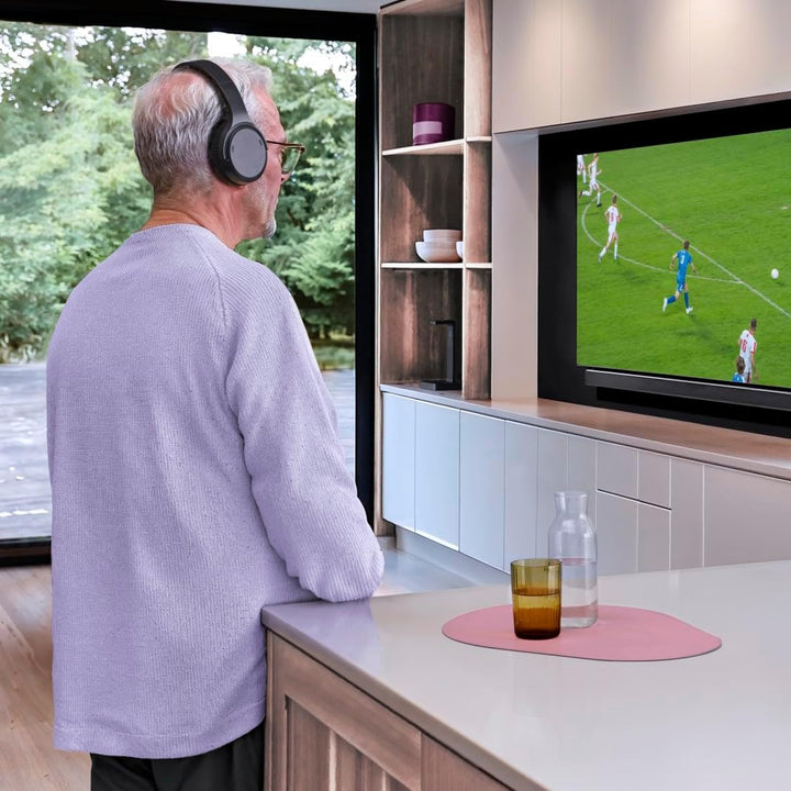 Hama Funkkopfhörer für TV, 2,4 GHz (kabelloser Kopfhörer für fernsehen ohne Audioverzögerung, 16 h S