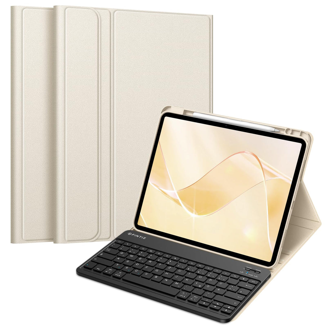 FINTIE Hülle mit Tastatur für iPad Air 13 Zoll M4/M3/M2 (2026/2025/2024), Soft TPU Rückseite Gehäuse
