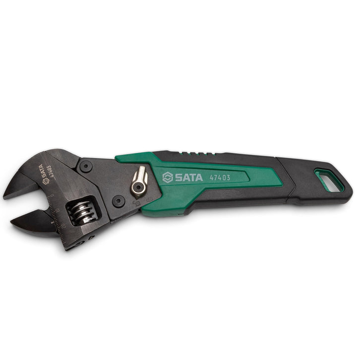 SATA ST47403 Verstellbarer Ratschenschlüssel, 20,3 cm, integrierte Skala, misst metrische Grössen fü