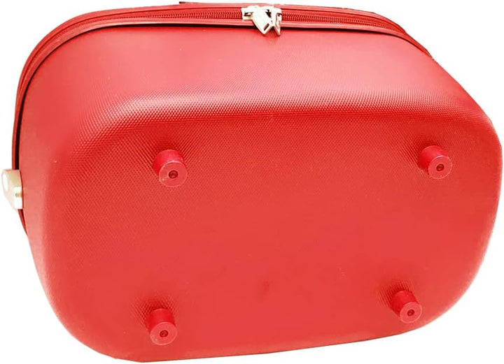 SNOWBALL - Kosmetiktasche SNOWBALL Dublin 34 x 24 cm ABS – Geschenkidee für Damen, Rot – Rot, Stoff,