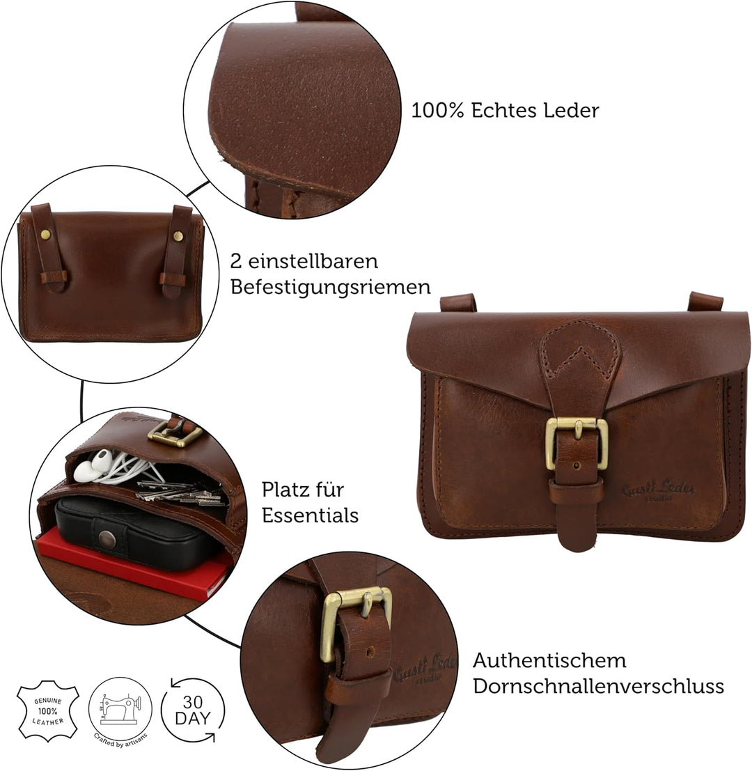 Gusti Satteltasche Leder - Antonio M. Lenkertasche Fahrradtasche Ledertasche diebstahlsicher Vintage