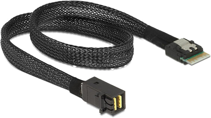 Xiwai Slimline SAS 4.0 SFF-8654 4i 38pin Host auf HD Mini SAS 4i SFF-8643 36pin Zielkabel, 50 cm