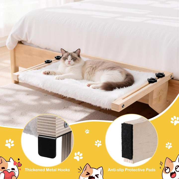 Heizungsliege Katzen Katzenliege Balkon Katzenbett für Bettkante Heizung Hängen Liegeplatz Einhängen