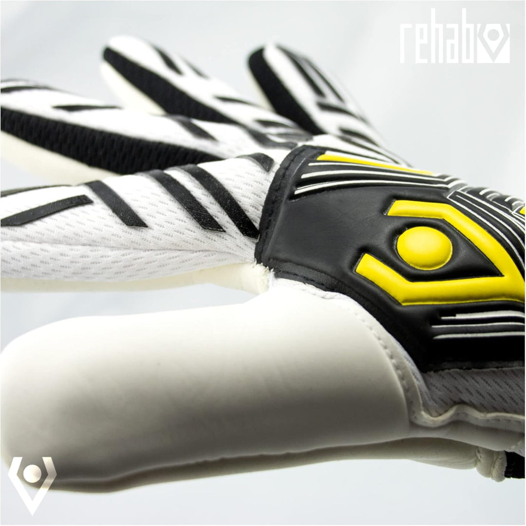 Rehab Master CG2 NC TW-Handschuhe Herren Weiss Schwarz Gelb 10, Weiß Schwarz Gelb 10