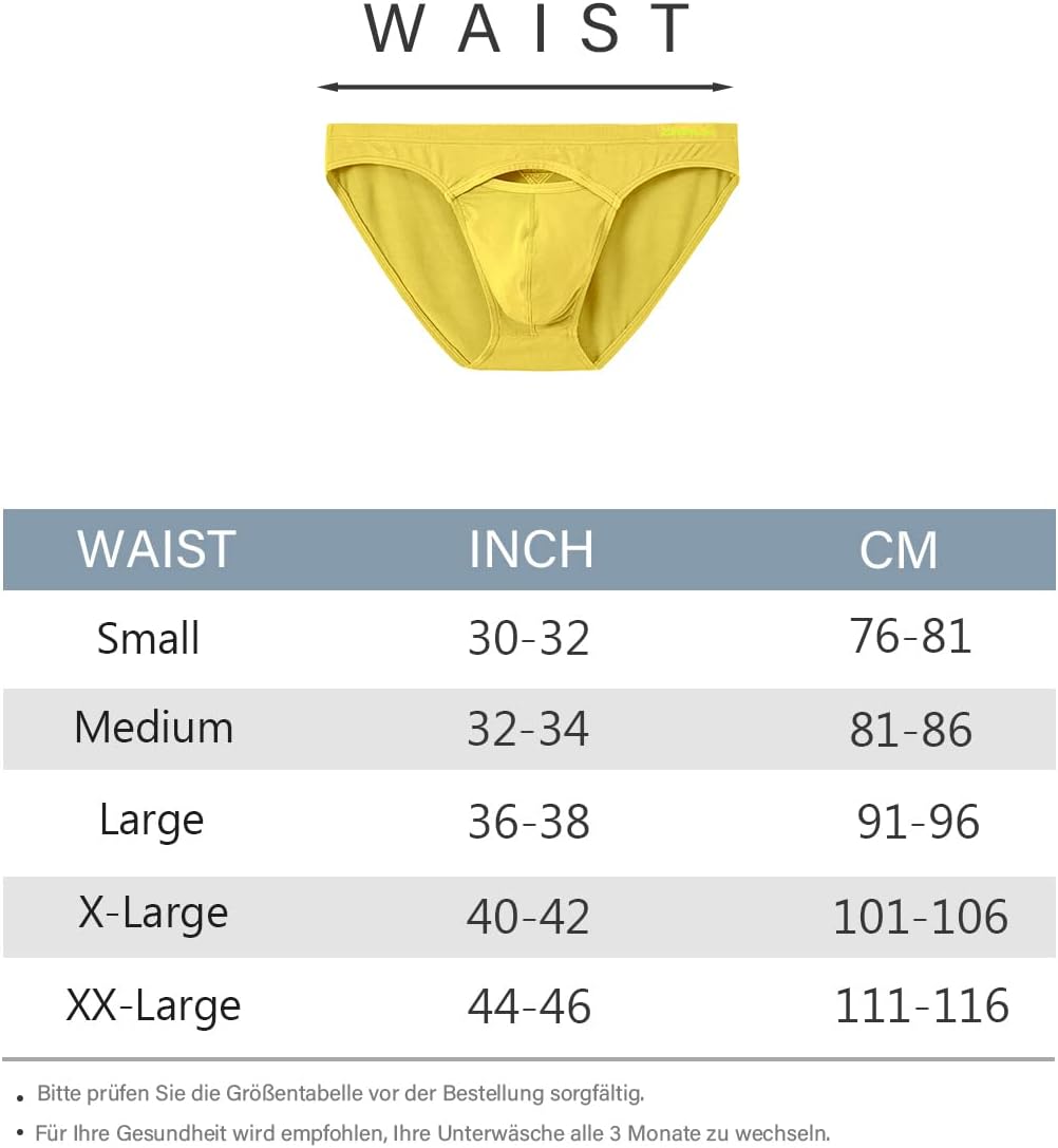 ZAIGELUO Herren Slips Unterhosen Bambus Männer Unterwäsche Atmungsaktiv Low Rise Weiche Mens Briefs