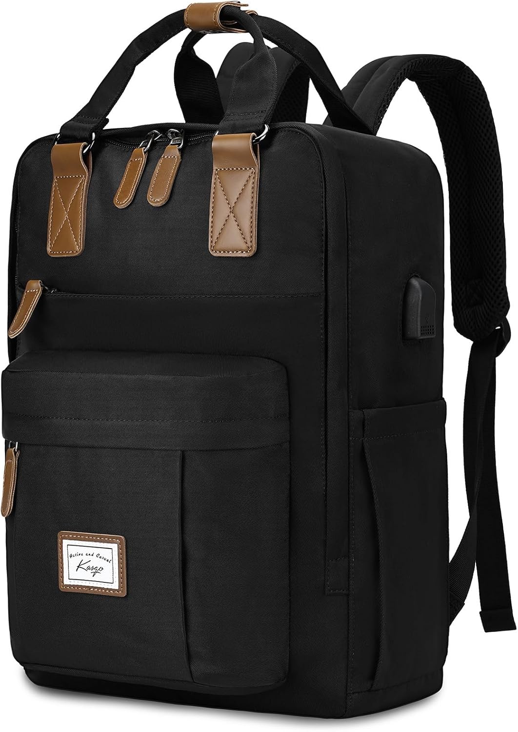 Kasgo Schulrucksack, Wasserabweisend Leichte 15,6 Zoll Laptop Rucksack Schultasche für Herren Damen