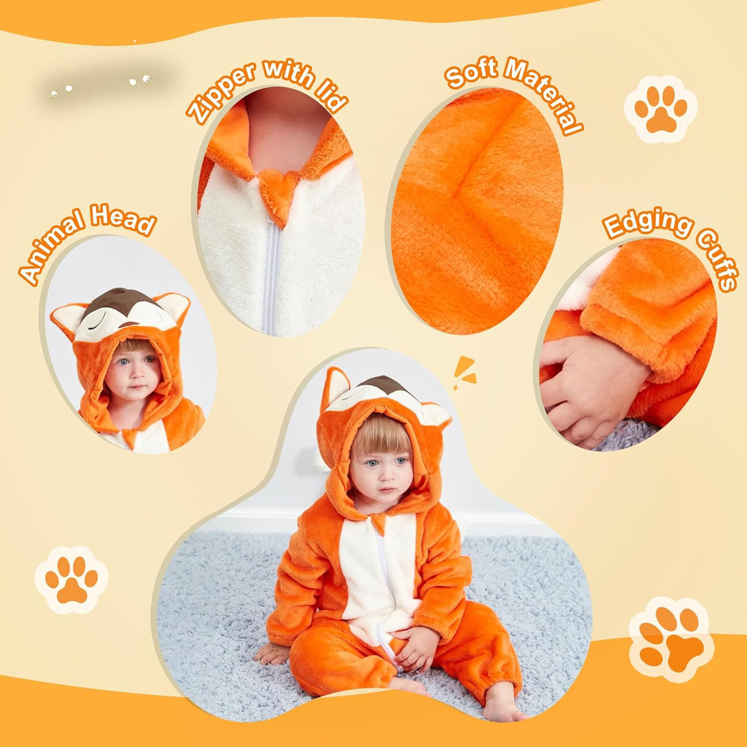 Unisex Winter-Overall mit Kapuze für Babys 2-36 Monate 2-5 Monate Fuchs, 2-5 Monate Fuchs