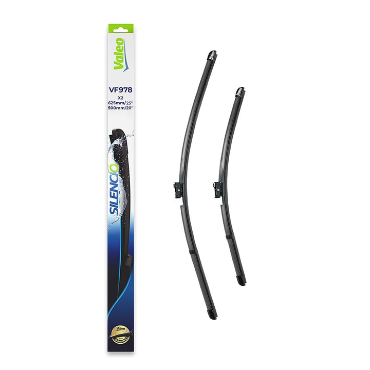 Valeo Silencio VF978 Wischerblatt 577978 Vorderansicht: 625mm / 500mm Menge Set 2 Einheiten Fahrerse
