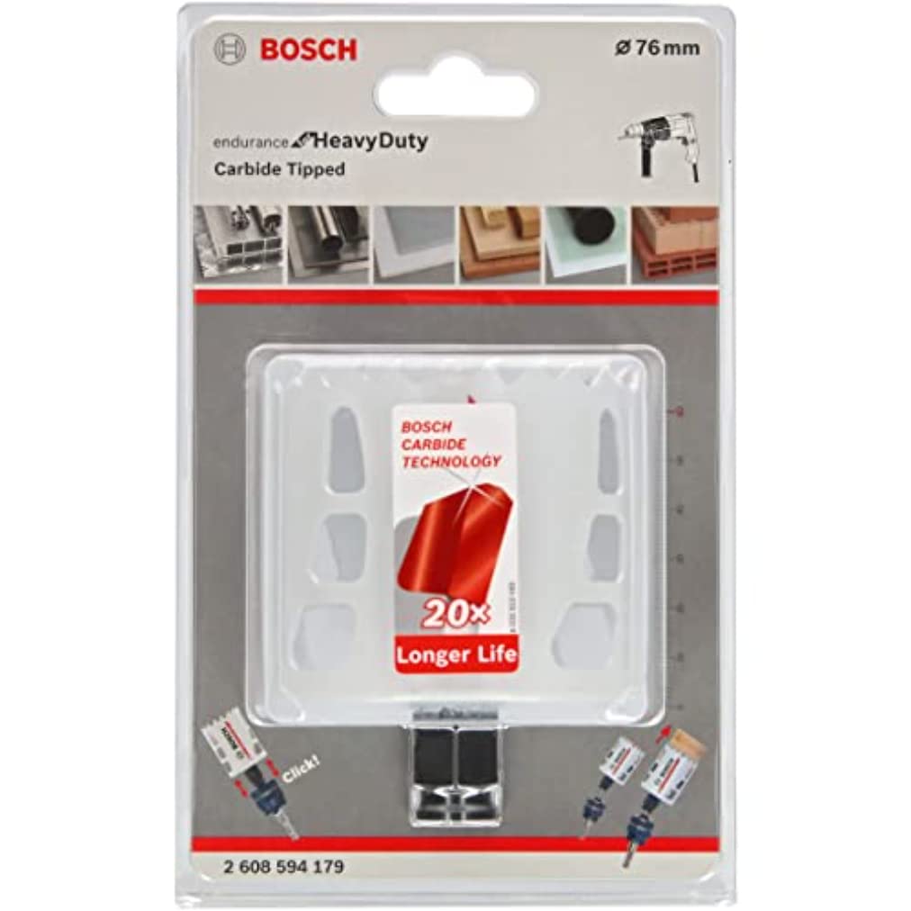 Bosch Accessories Carbide Lochsäge Endurance for Heavy Duty (Ø 76 mm, Zubehör Bohrmaschine), Ø 76 mm