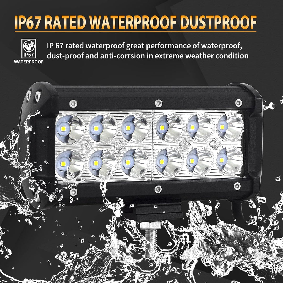 Willpower 2pc Led Arbeitsscheinwerfer Bar 18 cm 36W LED Scheinwerfer 12V 24V Zusatzscheinwerfer 6000