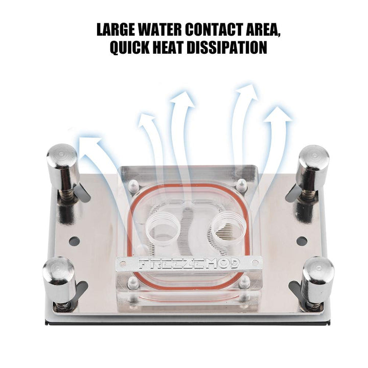 CPU Wasserkühlblock Computer Wasserblock Kupferbasis mit Mikrokanal