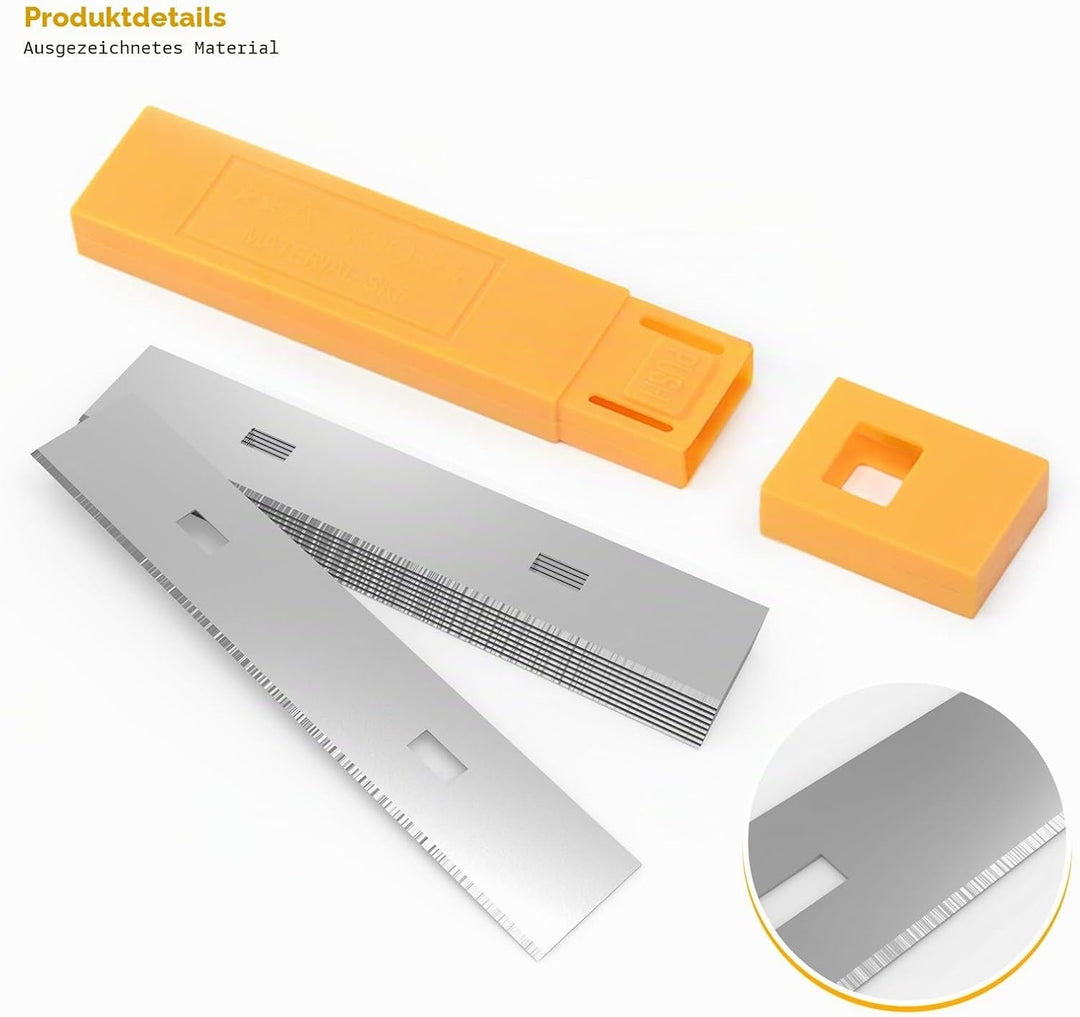 EHDIS 50 Stück Ersatzklinge für Schaber 100mm, Klingen für Farbschaber, Tapetenschaber, Teppichschab
