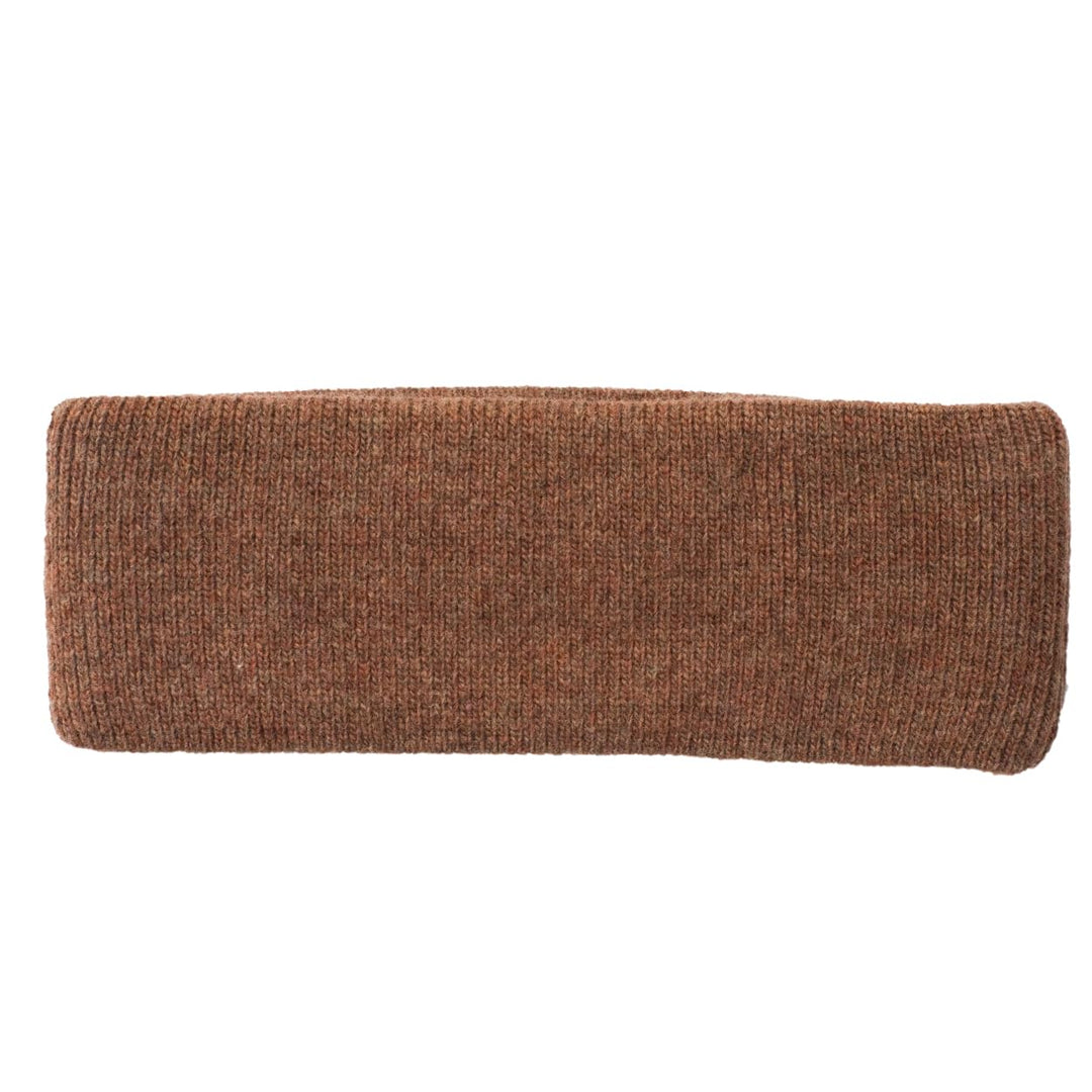 FosterNatur, Merino Stirnband mit Baumwollfutter, 100% Wolle Merino extrafein (Hazelnut), Hazelnut