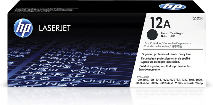 HP 12A (Q2612A) Schwarz Original Toner für HP Laserjet 1010, 1020, 1022, 3015, 3050, 3055 schwarz St