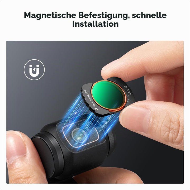 K&amp;F CONCEPT magnetisches Filter Set kompatibel mit DJI Osmo Pocket 4/3 | Magnetic Variable ND&amp;CPL&amp; B